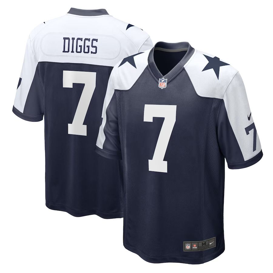 Men Dallas Cowboys #7 Trevon Diggs Nike Navy Alternate Game NFL Jersey